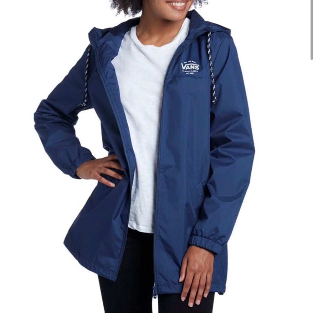 VANS Kastle MTE Long Windbreaker Hooded Zip Jacket - Picture 2 of 11